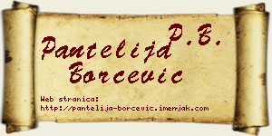 Pantelija Borčević vizit kartica